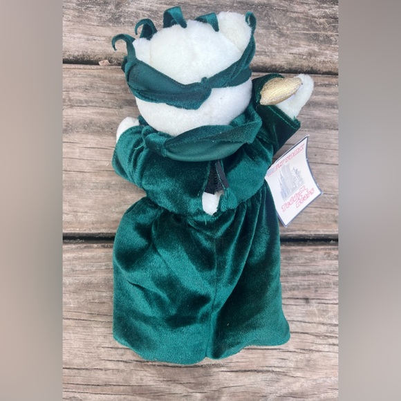 VINTAGE CITY MERCHANDISE STATUE OF LIBERTY POSABLE WHITE TEDDY BEAR W/ CASE BAG - Picture 2 of 14